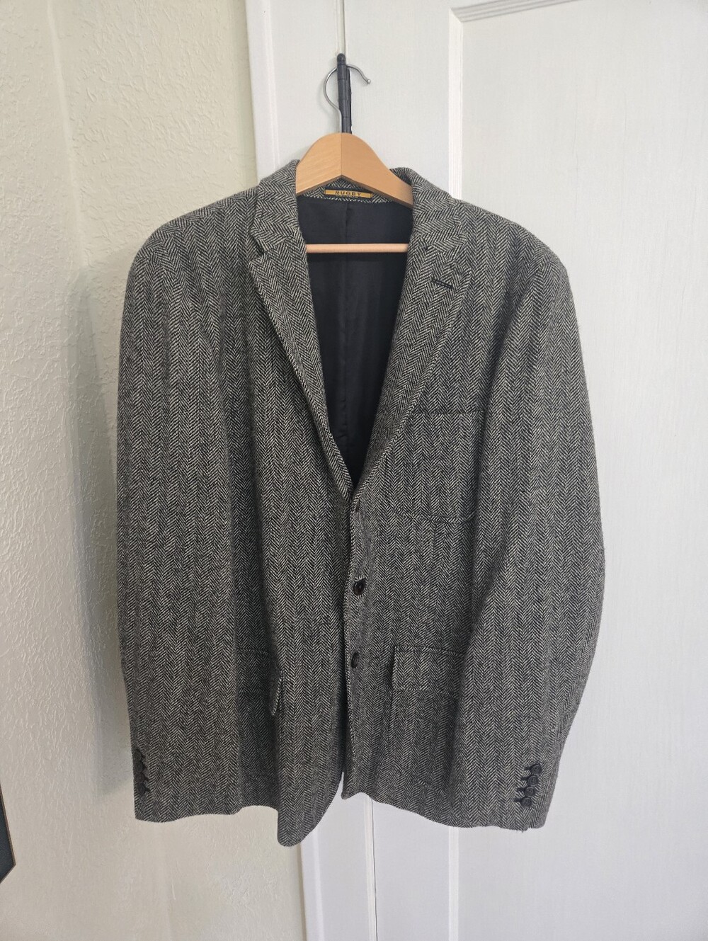 Rugby Ralph Lauren Men's Gray/Tan Herringbone Sport Coat 44L